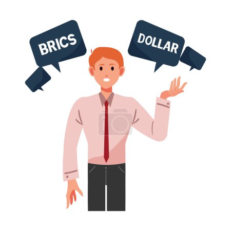 Ilustración de Brics y dólares ilustración aislada - Imagen libre de derechos