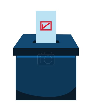Téléchargez les illustrations : Boîte du jour des élections illustration isolé - en licence libre de droit