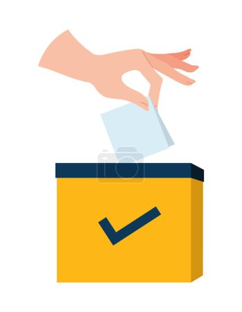 Illustration for Elections day ballot box illustration - Royalty Free Image
