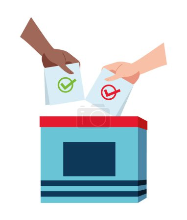 Illustration for Elections day poll illustration isolated - Royalty Free Image