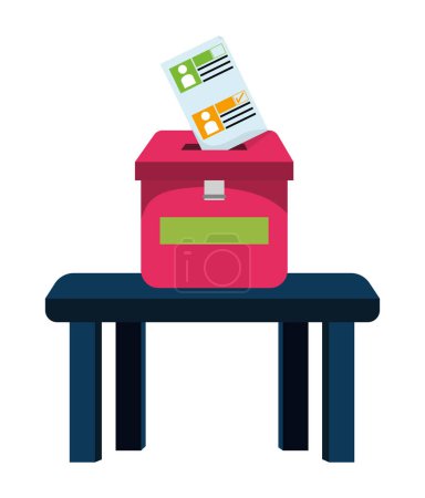 Illustration for Elections day democratic illustration isolated - Royalty Free Image