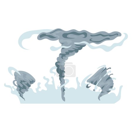 Téléchargez les illustrations : Ouragans couleur grise icône isolée - en licence libre de droit