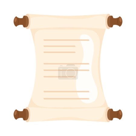 Illustration for Poetry parchment roll isolated illustration - Royalty Free Image