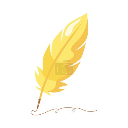 Illustration for Poetry quill pen isolated illustration - Royalty Free Image