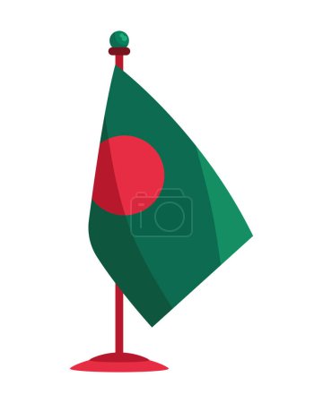 Illustration for Bangladesh independence day patriotism illustration - Royalty Free Image