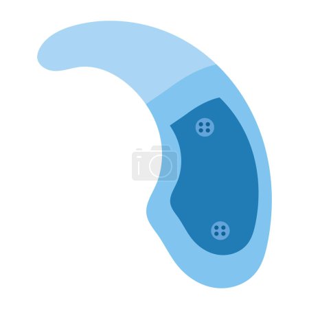 Illustration for Cochlear electronic device isolated illustration - Royalty Free Image