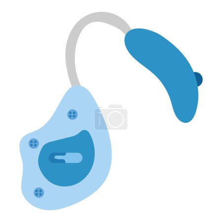 Illustration for Cochlear implant technology isolated design - Royalty Free Image