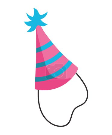 Illustration for Party hat festive illustration vector - Royalty Free Image