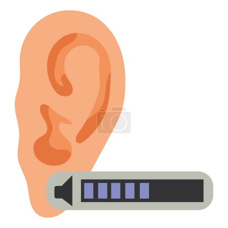 Ilustración de Niveles de volumen del implante coclear aislados - Imagen libre de derechos
