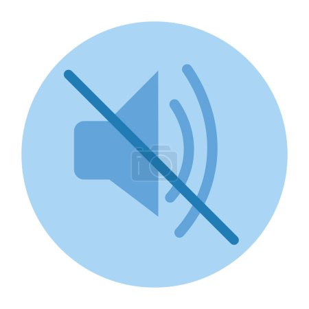 Ilustración de Sin señal de sonido icono aislado - Imagen libre de derechos