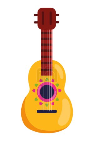 Illustration for Cinco de mayo guitar illustration design - Royalty Free Image