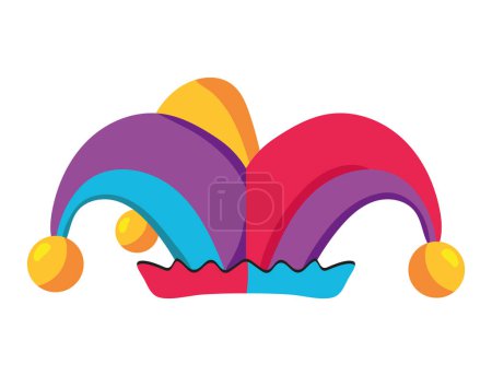 Illustration for Fools day jester hat illustration design - Royalty Free Image