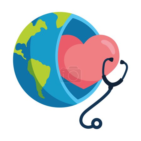 Illustration for World health day theme illustration - Royalty Free Image