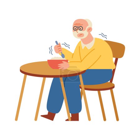Illustration for Parkinson old man illustration vector - Royalty Free Image