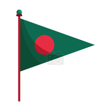 Illustration for Bangladesh independence day greeting illustration - Royalty Free Image