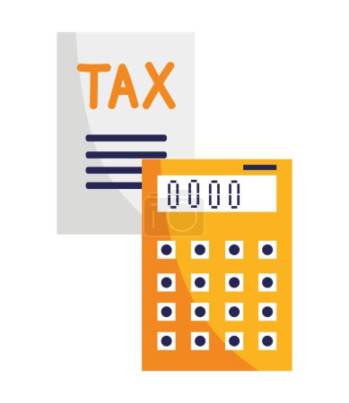Ilustración de Día de impuestos calculadora ilustración diseño - Imagen libre de derechos