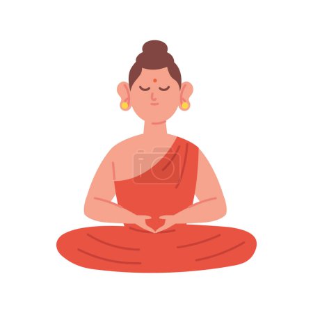 Téléchargez les illustrations : Waisak buddha anniversaire illustration design - en licence libre de droit