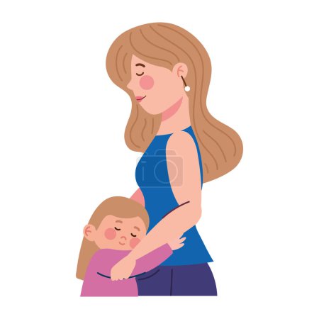 Illustration for Mothers day greeting illustration design - Royalty Free Image
