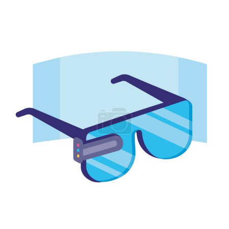 Téléchargez les illustrations : Vecteur illustration lunettes réalité augmentée - en licence libre de droit