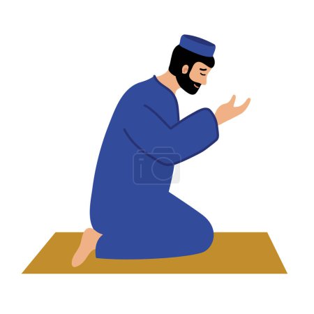 Illustration for Laylat al qadr prayer illustration design - Royalty Free Image