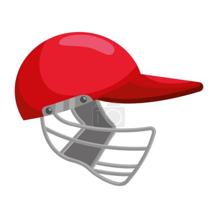 cricket helmet uniform illustration design