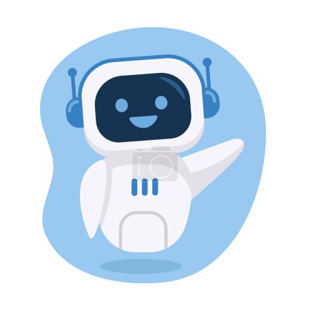 Illustration for Chatbot support service illustration design - Royalty Free Image