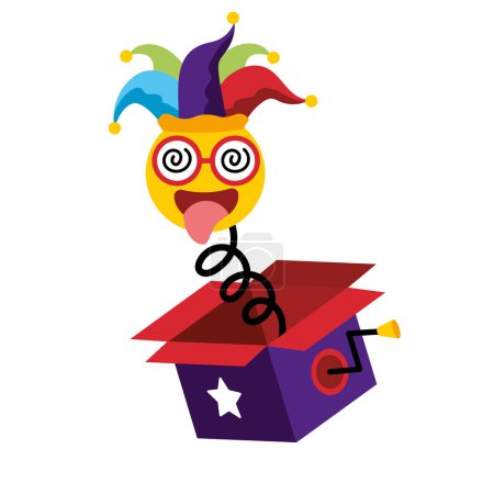 Illustration for Fools day clown illustration design - Royalty Free Image
