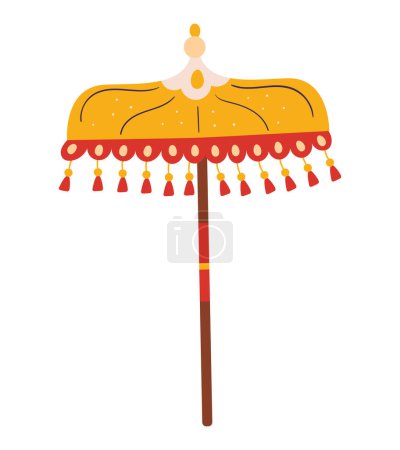 Illustration for Nyepi parasol traditional isolated illustration - Royalty Free Image