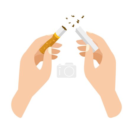 Téléchargez les illustrations : Jour non fumeur conception isolée - en licence libre de droit