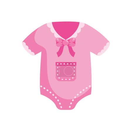 Illustration for Gender reveal pink bodysuit isolated - Royalty Free Image
