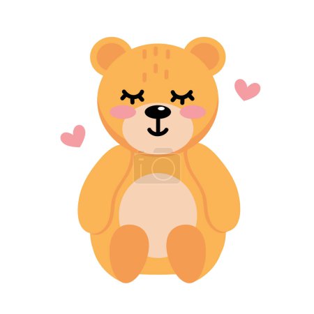 Ilustración de Bebé ducha peluche oso aislado - Imagen libre de derechos
