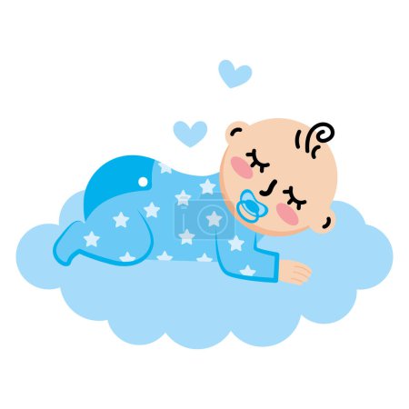 Ilustración de Bebé ducha evento diseño aislado - Imagen libre de derechos