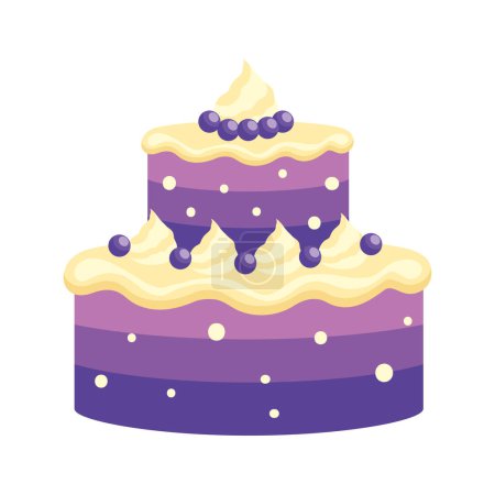 Photo for Birthday cake food isolated design - Royalty Free Image