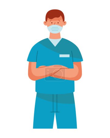 Photo for Nurse day medical man illustration design - Royalty Free Image