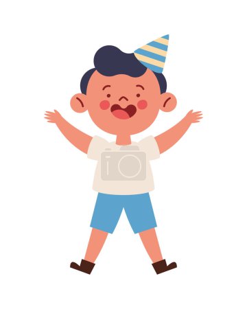 Illustration for Birthday happy boy isolated design - Royalty Free Image