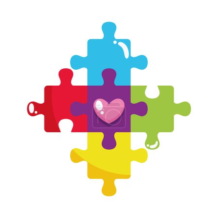 Illustration for Autism puzzle design illustration vector - Royalty Free Image