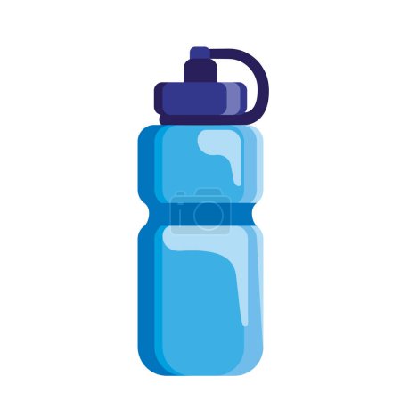 Illustration for Gym equipment water bottle isolated design - Royalty Free Image