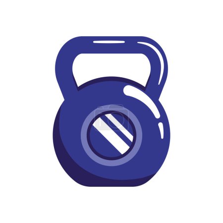Illustration for Gym equipment kettlebell isolated design - Royalty Free Image