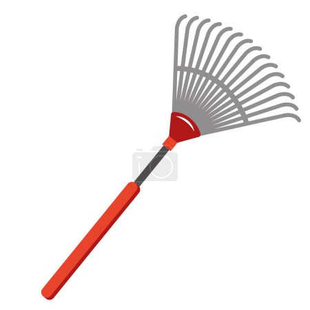 Illustration for Planting equipment lawn rake isolated design - Royalty Free Image