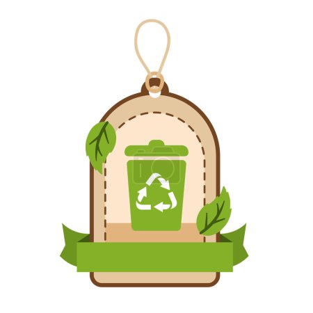 Illustration for Eco label template isolated design - Royalty Free Image