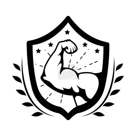 Photo for Gym emblem illustration isolated design - Royalty Free Image