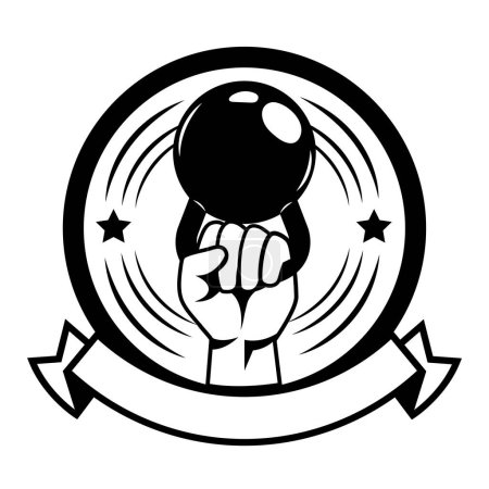 Ilustración de Gimnasio emblema culturismo diseño aislado - Imagen libre de derechos