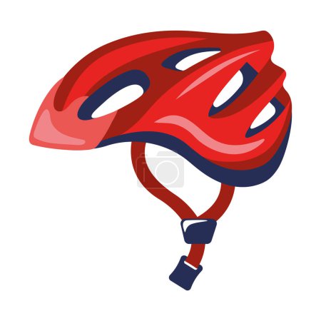 Illustration for Bicycle equipment helmet isolated design - Royalty Free Image