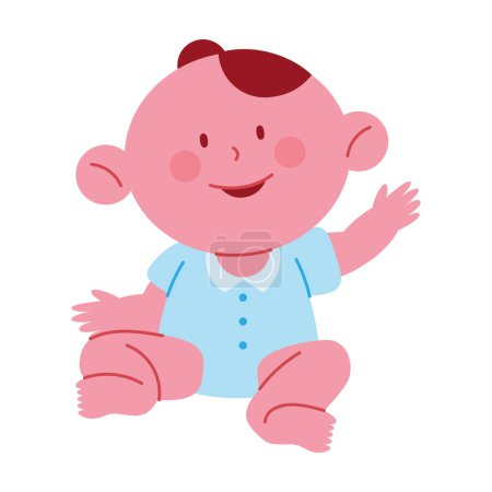 Illustration for Baby shower boy cartoon isolated design - Royalty Free Image