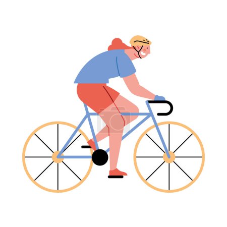 Photo for Woman riding bicycle isolated design vector - Royalty Free Image