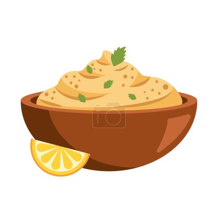 hummus day bowl isolated design