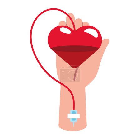 Illustration for Blood donation hope isolated design - Royalty Free Image