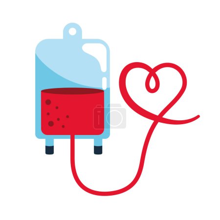 Illustration for Blood donation design isolated illustration - Royalty Free Image
