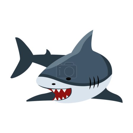 Illustration for Shark sea life isolated design - Royalty Free Image
