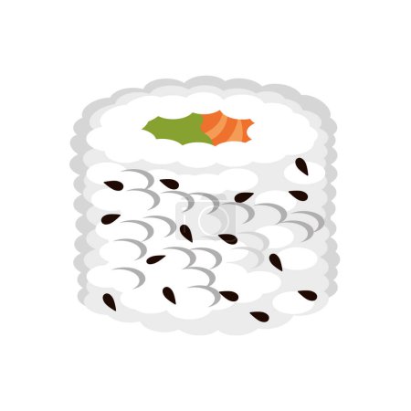 Illustration for Sushi japanese food isolated design - Royalty Free Image